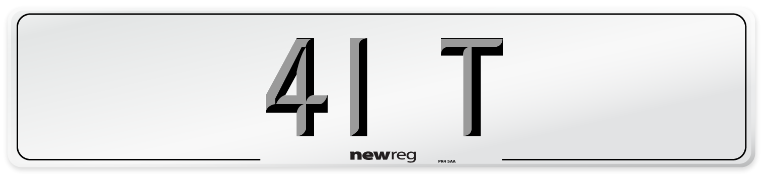 41 T Number Plate from New Reg